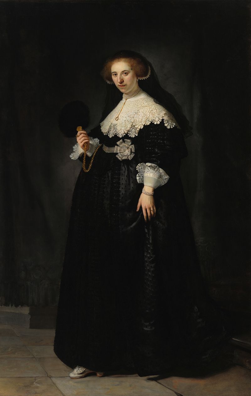 Retrato de Oopjen Coppit, óleo sobre lienzo de Rembrandt van Rijn
