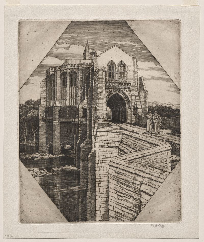 St. Botolph’s Bridge No. 2, oil on canvas by Frederick Landseer Maur Griggs