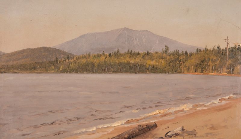 Mt. Katahdin desde Togue Pond, pintura al óleo de Frederic Edwin Church