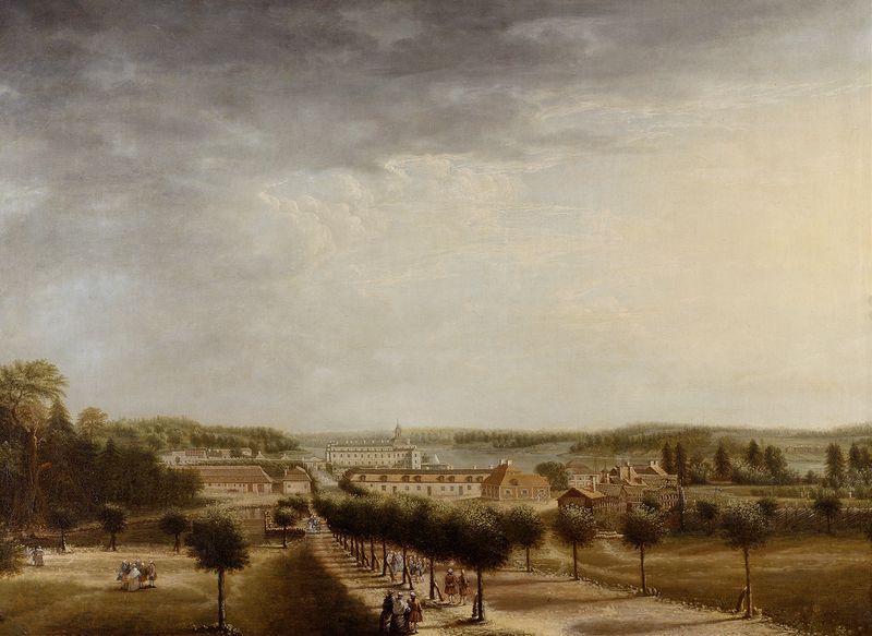 Paisaje exuberante con un río, pintura al óleo de Johan Sevenbom