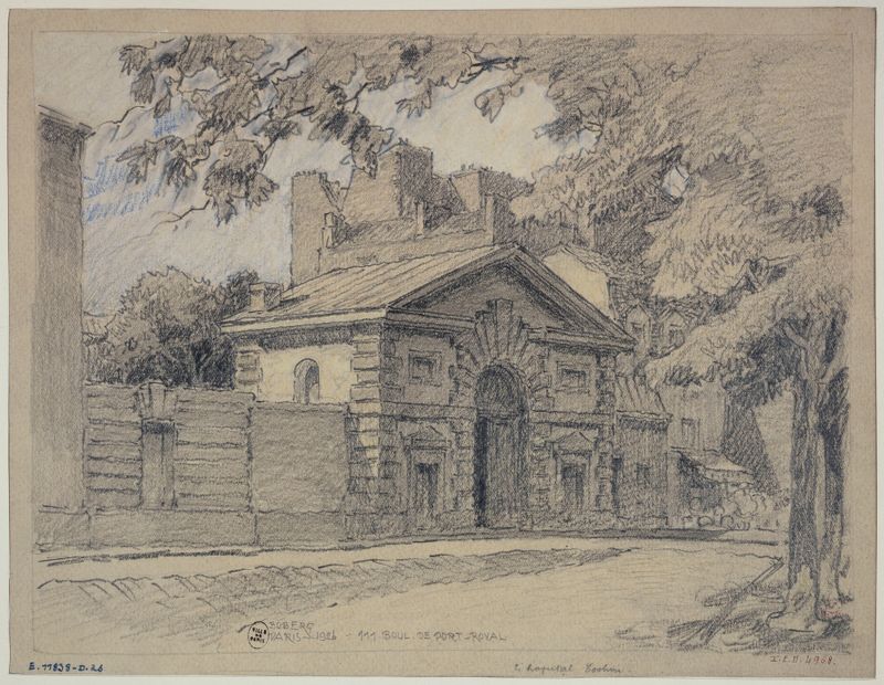 Vista arquitectónica de L’hôpital Cochin de Ferdinand Boberg, medio desconocido.