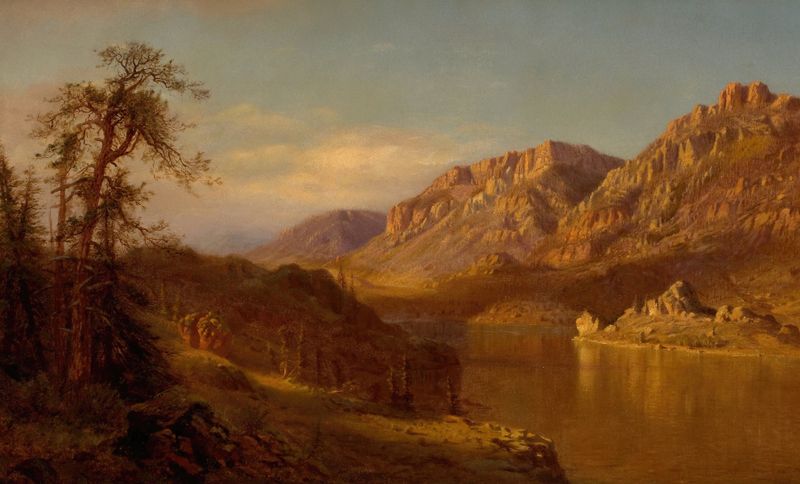 Landscape of Wind River, Wyoming by Hamilton Hamilton, oil on canvas