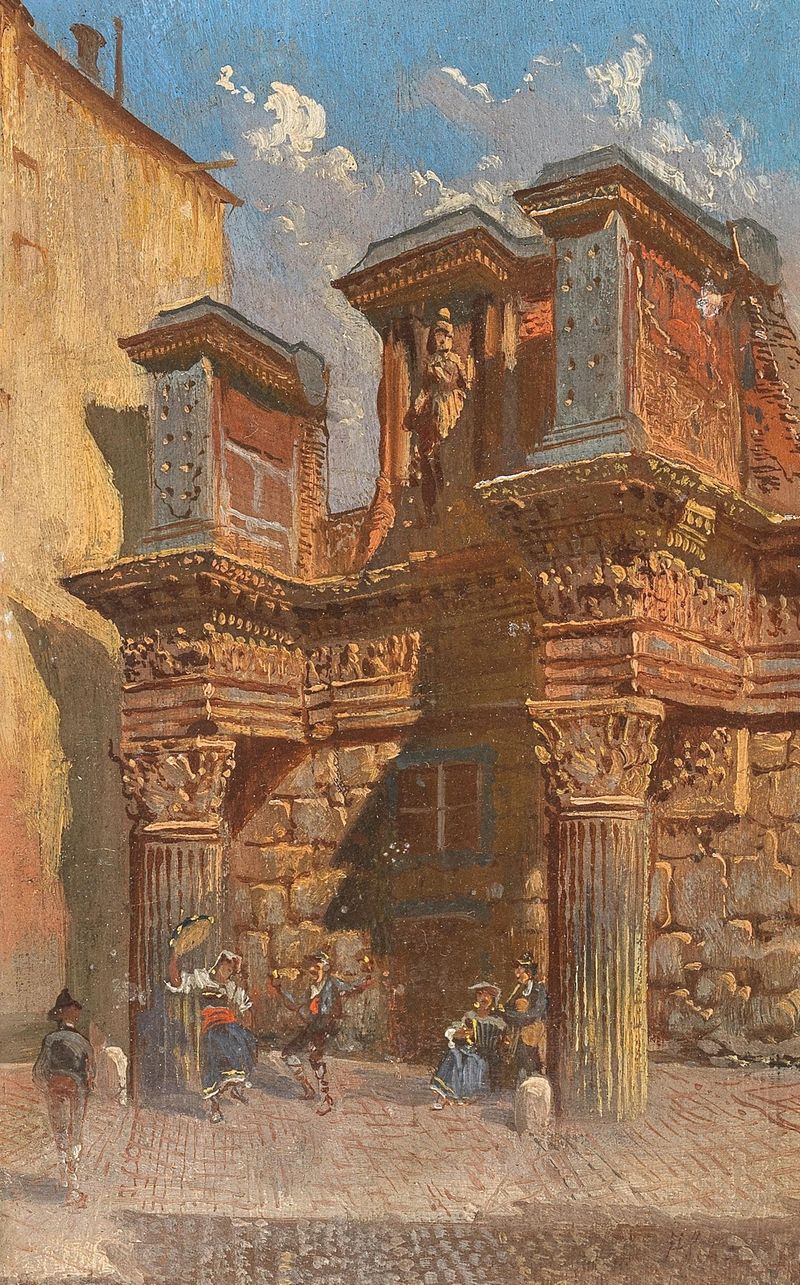 Columns in Torre dei Conti, Romanticism by Alois Schönn