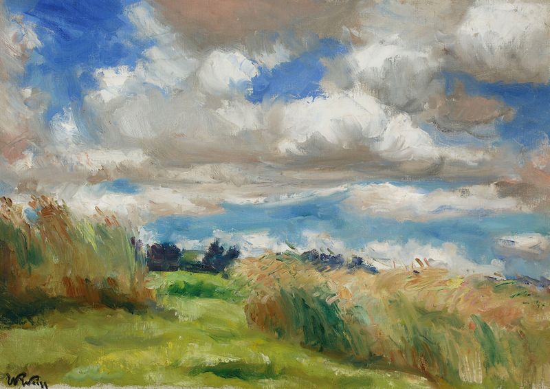 Landscape of Kalwaria Zebrzydowska by Wojciech Weiss, oil on canvas showing nature with twisting branches.