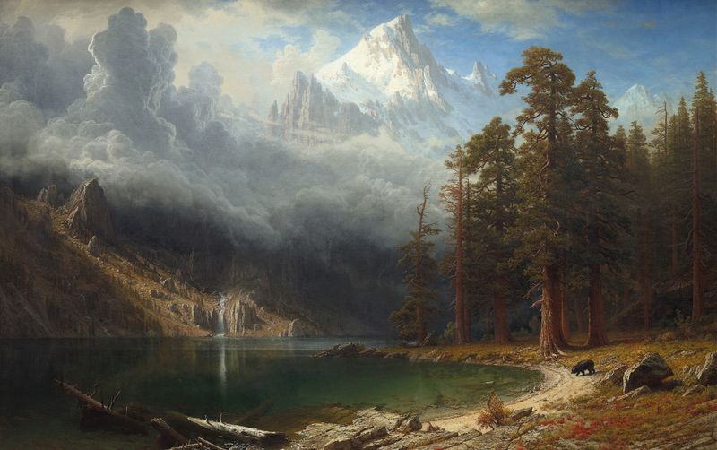 Paisagem de Mount Corcoran, óleo sobre tela de Albert Bierstadt