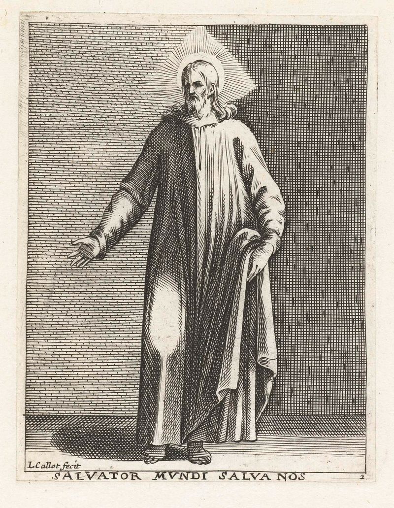 Grabado de Jacques Callot que representa a Cristo irradiando luz.