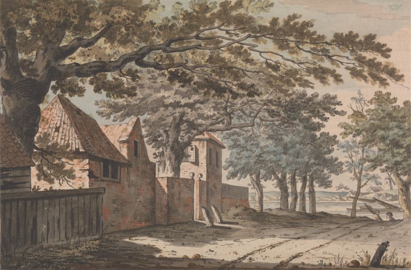 Broom House en Fulham, Londres, óleo sobre lienzo de William Augustus Barron