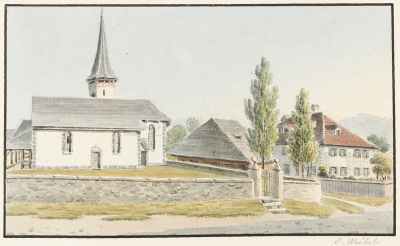 Paisaje de Rüderswil de Jakob Samuel Weibel, óleo sobre lienzo