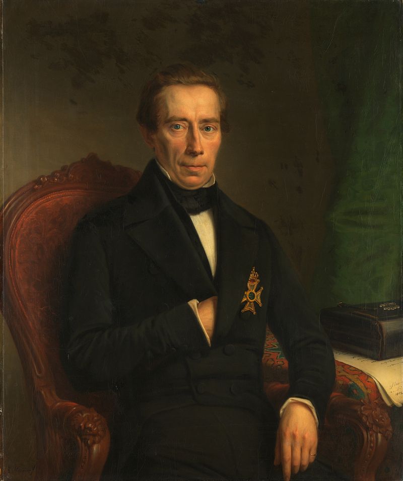 Retrato de Johan Rudolf Thorbecke, óleo de Johan Heinrich Neuman