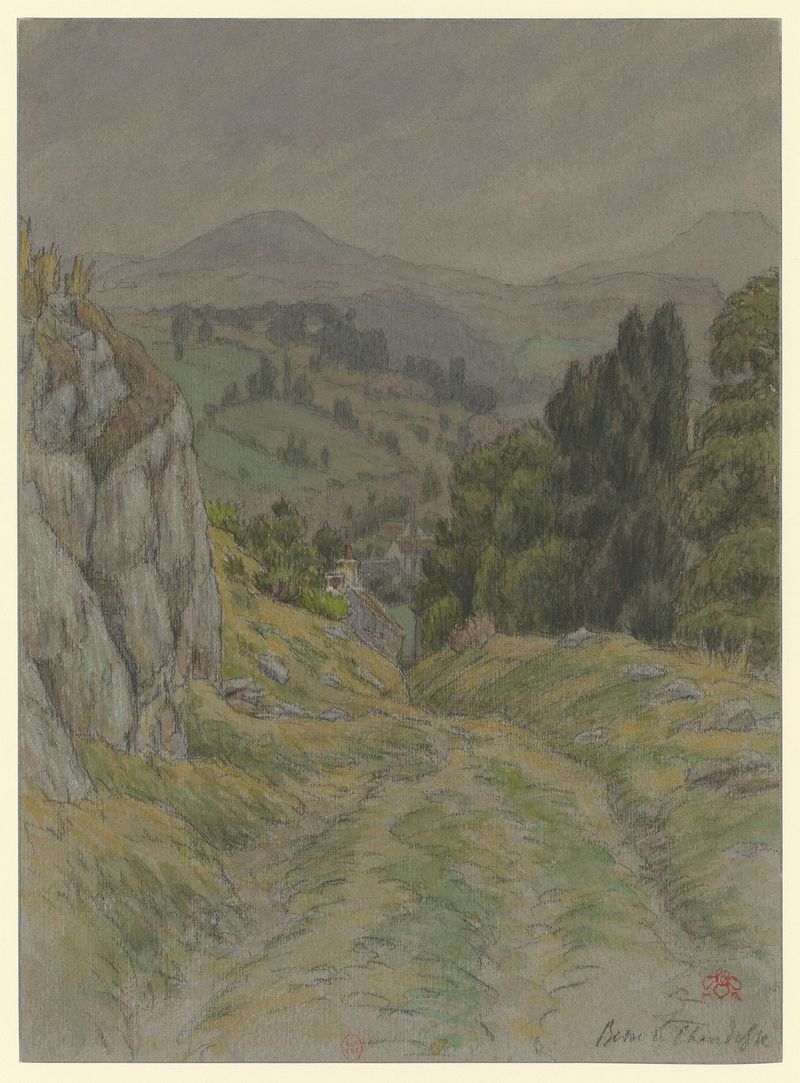 Paisaje de Henri Rivière, 1921, con luz y tonos azules