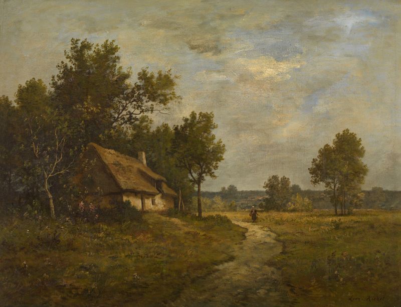Landscape by Leon Richet, impressionism, depicting hills and light in serene nature
