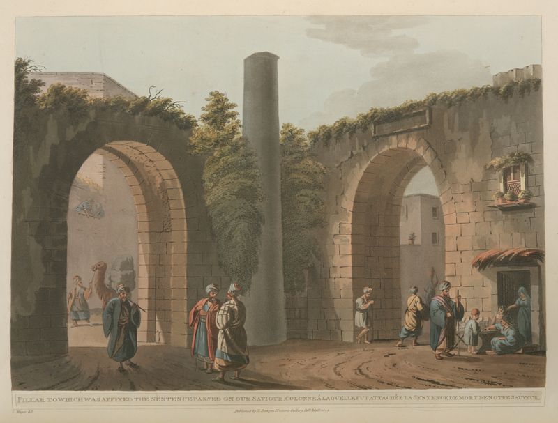 Pillar to which was affixed the sentence passed on our Saviour de Luigi Mayer, óleo
