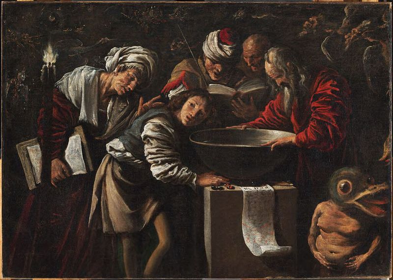 Pintura a óleo de Pietro della Vecchia com uma tigela e frutas com reflexos de luz intrincados.
