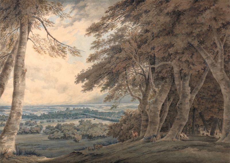 Windsor de Joseph Mallord William Turner, óleo de un castillo junto a un río con luz suave y bruma.