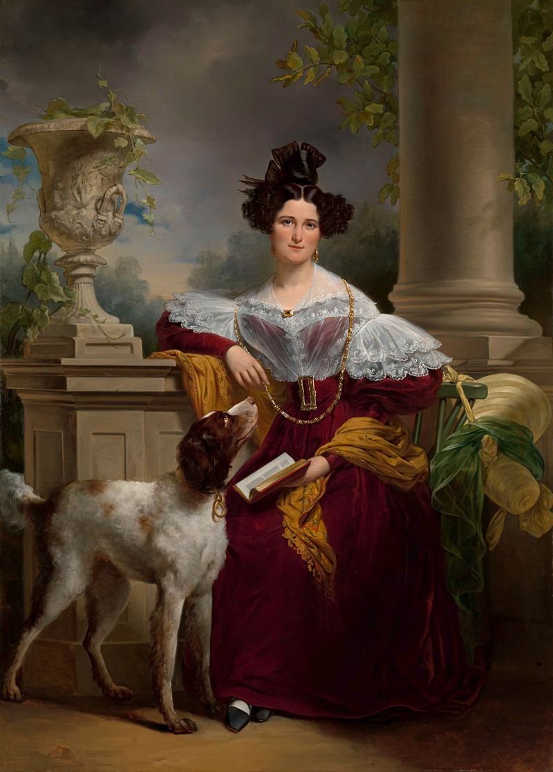 Full-length portrait of Alida Christina Assink, oil on canvas by Jan Adam Kruseman