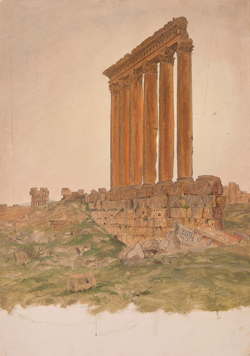 Ruinas del Templo de Zeus, pintura al óleo de Frederic Edwin Church
