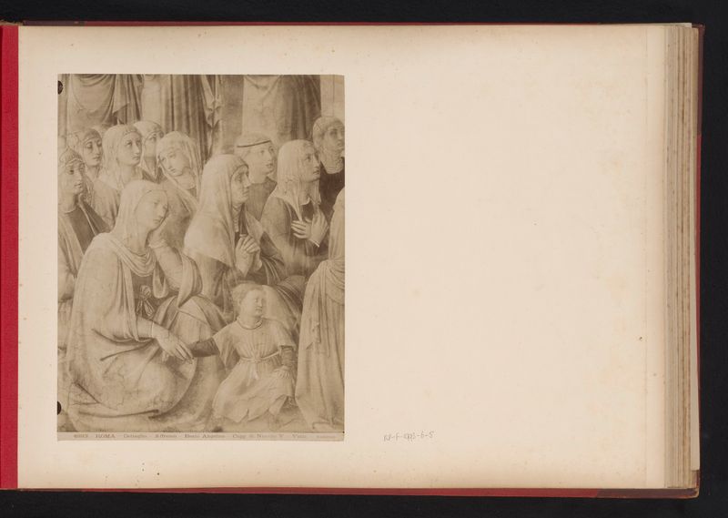 Detail of fresco Prediking van de heilige Stefanus by James Anderson, albumen print