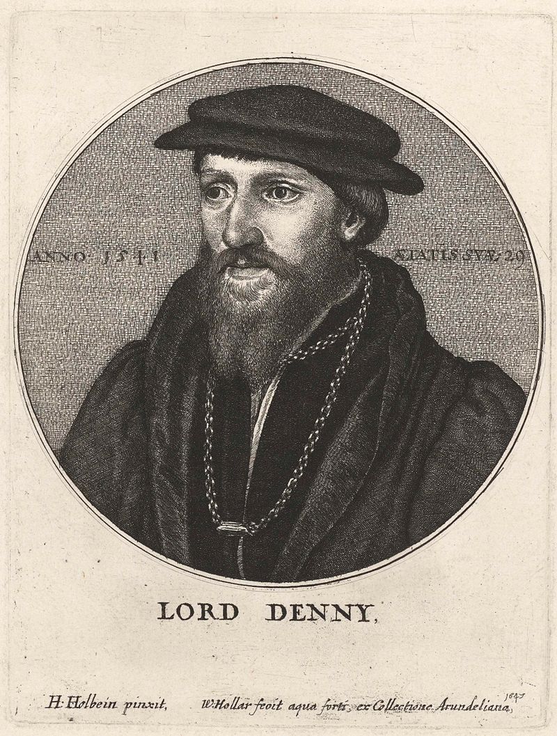 Retrato de Sir Anthony Denny, gravura de Wenceslaus Hollar