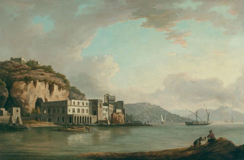 Marine scene of The Bay of Naples by William Marlow, oil painting