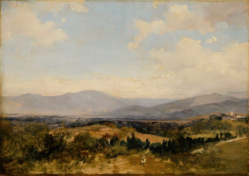 Obra figurativa de Richard Parkes Bonington, pintura a óleo representando uma figura em contemplação.
