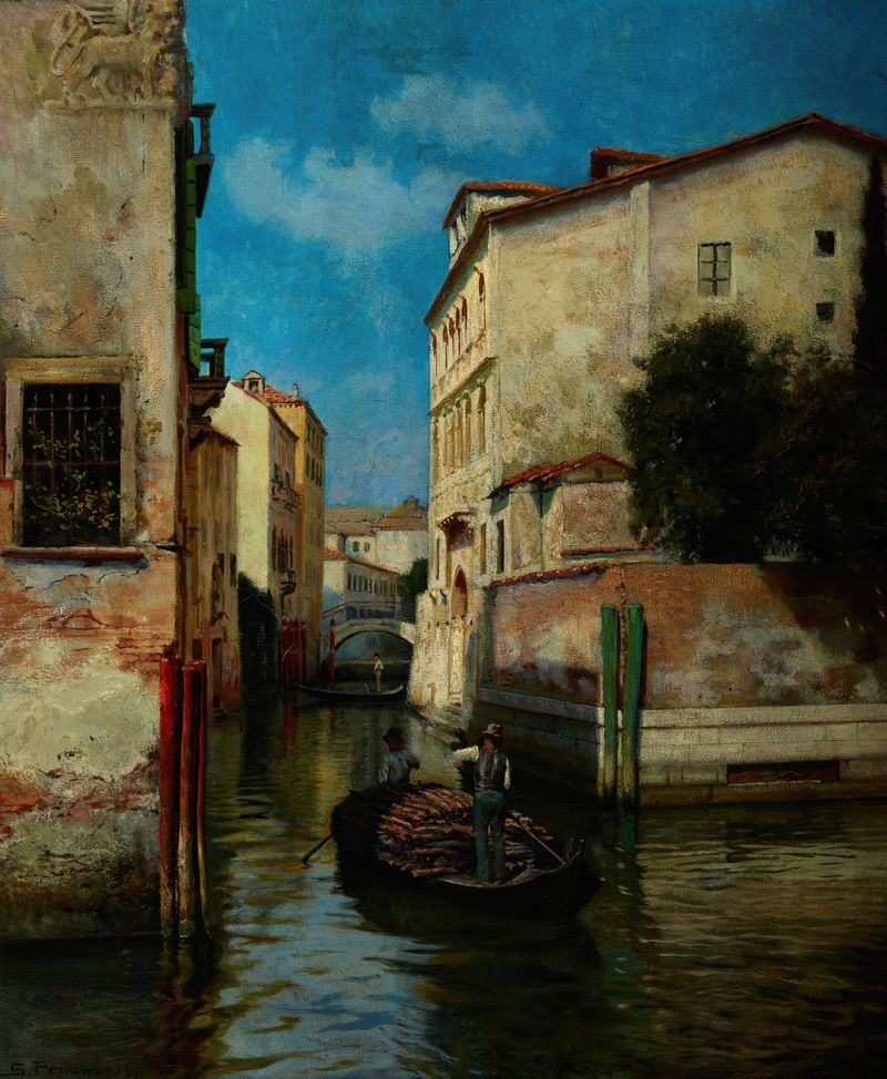 Venice by Stefan Popowski, impressionism, depicting vibrant canals and architecture.