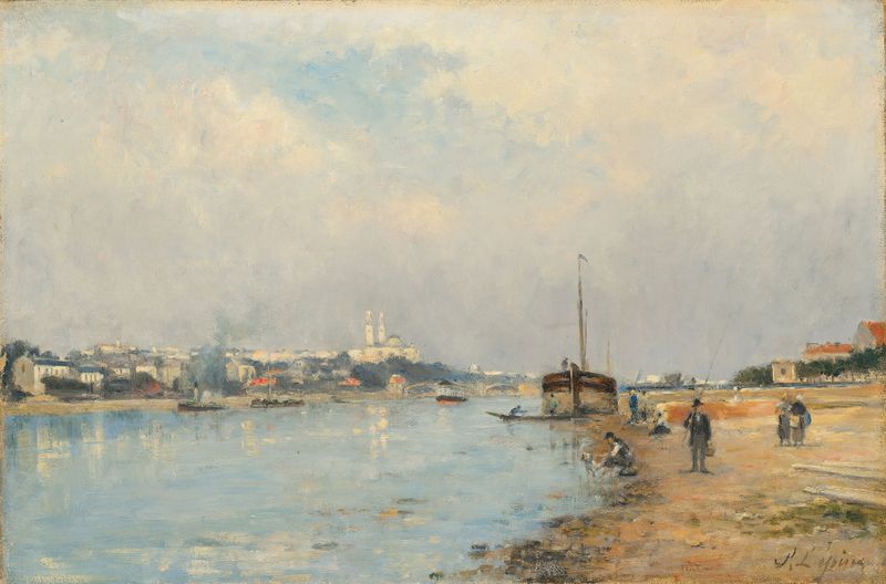 La Seine. Le Trocadéro et le pont de Grenelle, oil painting by Stanislas Lépine