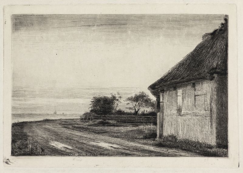 House and garden by the sea, oil painting by Carl Bloch
