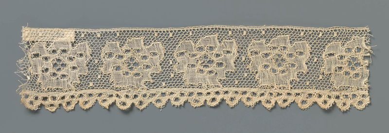 Obra de encaje con flores caprichosas de Unknown Artist