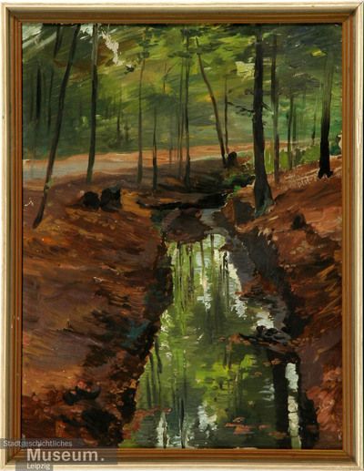 Obra figurativa de Carl Heyn, com pinceladas texturizadas e tons terrosos.