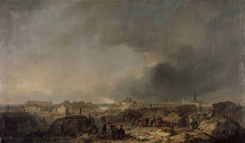 The Antwerp Castle after the Bombardement, oil on canvas by Ferdinand de Braekeleer