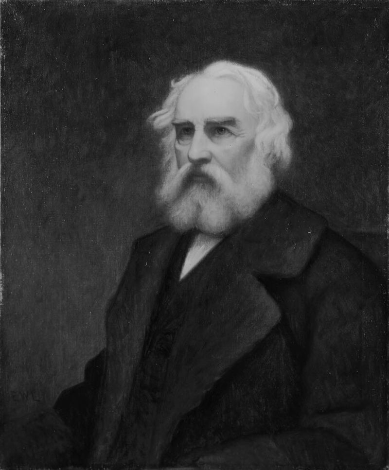 Portrait of Henry Wadsworth Longfellow, oil on canvas by Ernest Wadsworth Longfellow