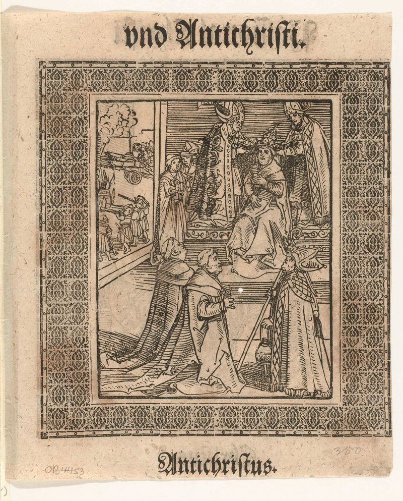 Retrato de um homem digno com coroa e tiara, de Lucas Cranach, meio papel