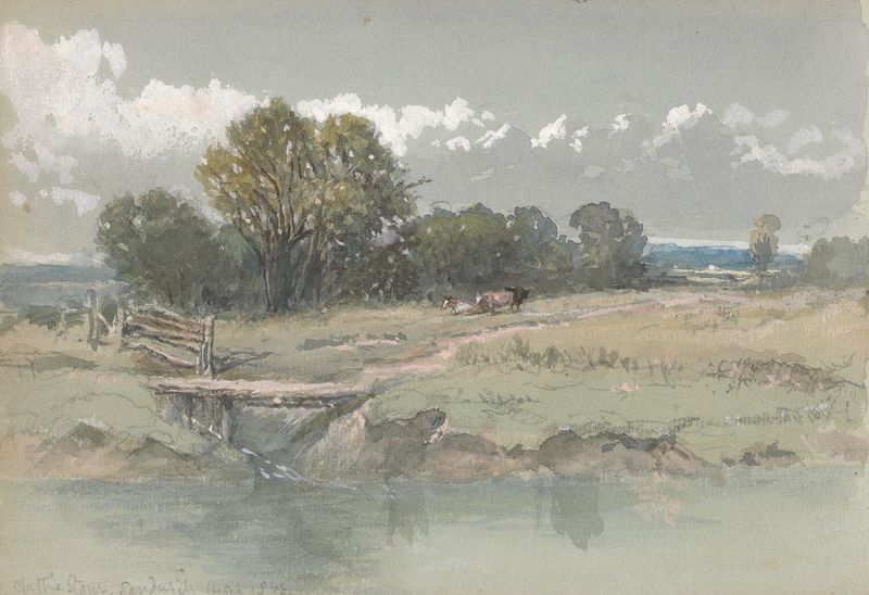 Landscape on the Stour near Sandwich, oil painting by Clarkson Stanfield