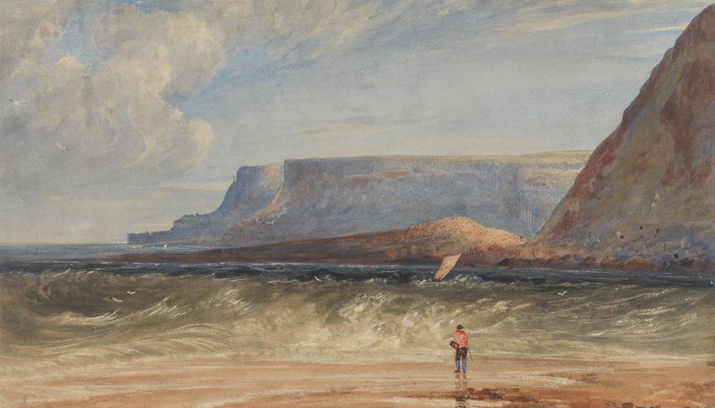 Landscape of The Coast of Antrim by Andrew Nicholl, oil on canvas