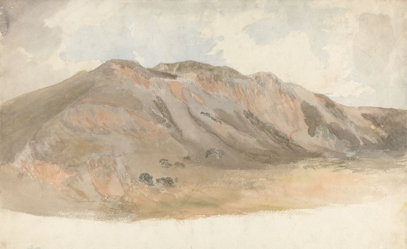Mountain landscape in watercolor by Cornelius Varley
