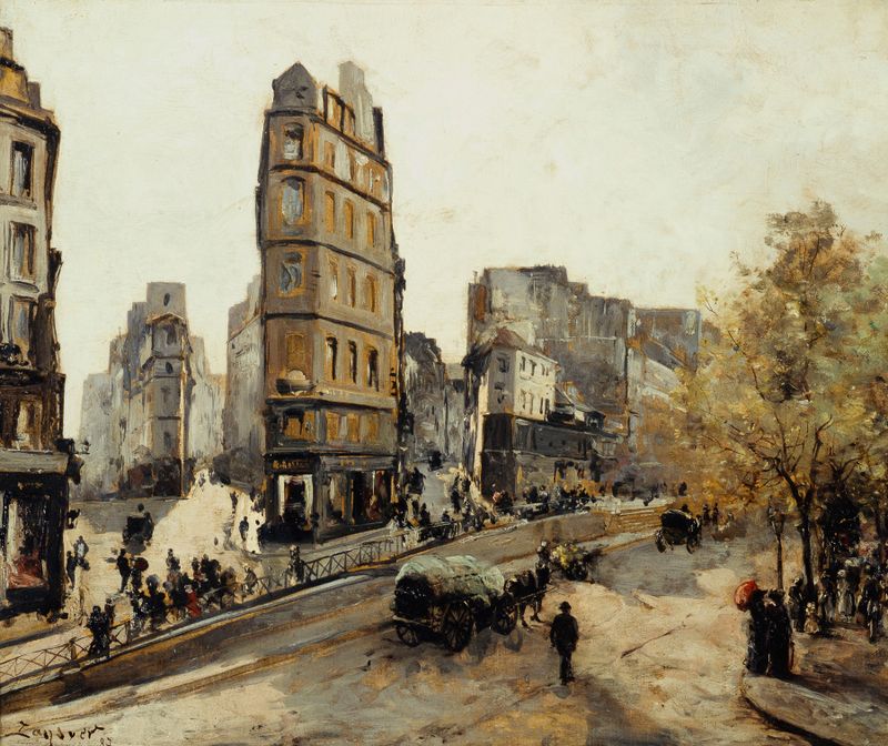 Landscape of Les Rues de la Lune by Emmanuel Lansyer, oil painting