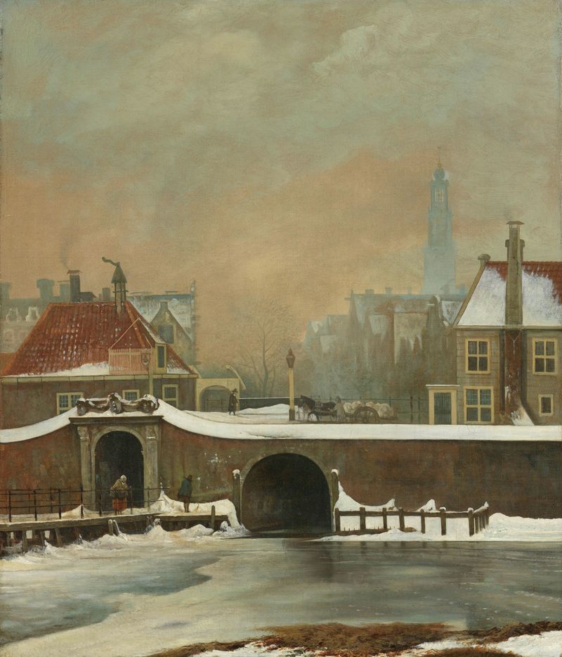 The Raampoortje in Amsterdam, oil on canvas by Wouter Johannes van Troostwijk