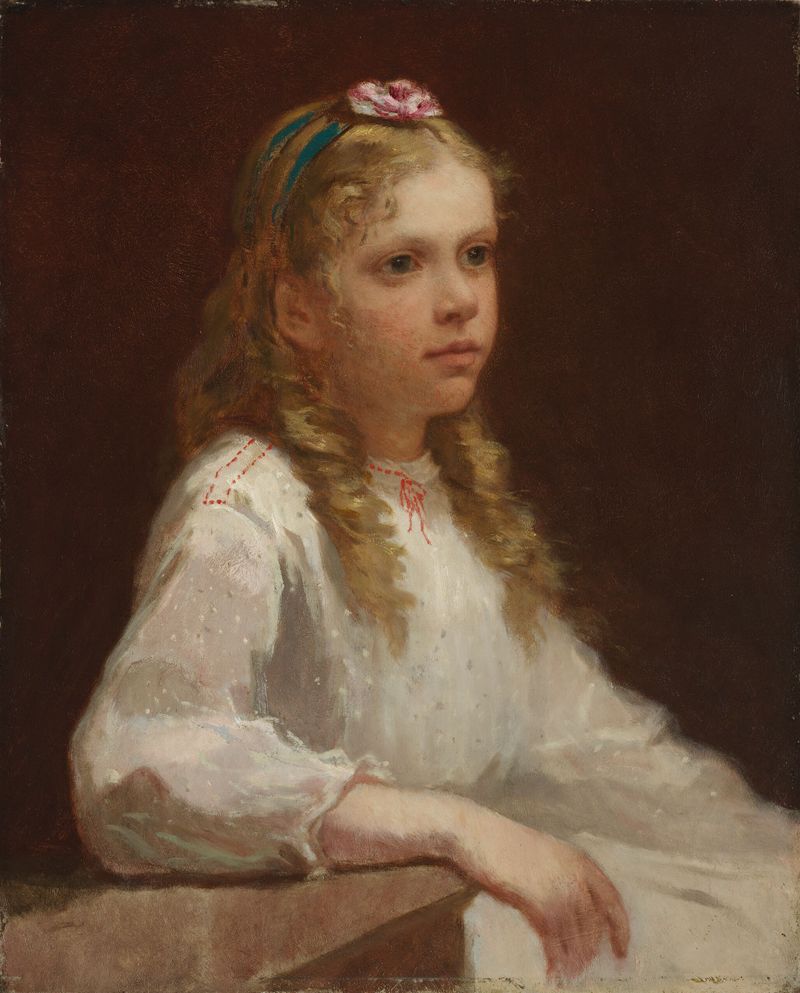 Portrait of Susan Heard Oliver Dabney, oil on canvas by William Morris Hunt