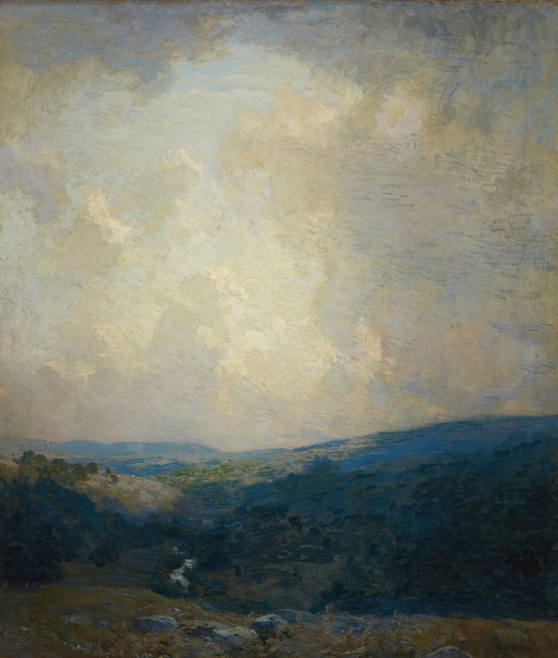 Landscape of Breaking Clouds, Delaware Valley by William Langson Lathrop, oil on canvas