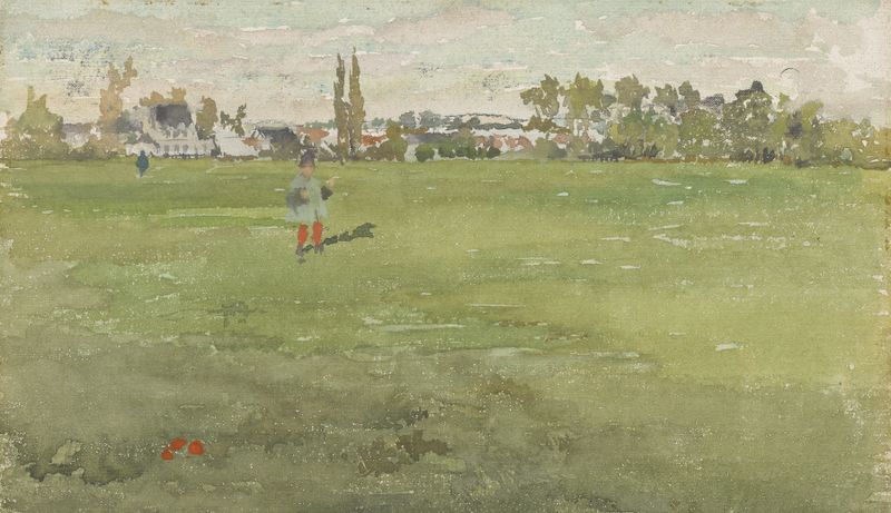 Green and Silver—Beaulieu, Touraine de James Abbott McNeill Whistler, pintura a óleo impressionista