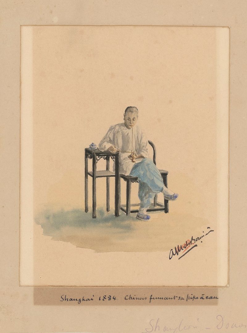 Acuarela de Auguste Mouillesaux de Bernières que muestra tonos suaves y naturaleza.