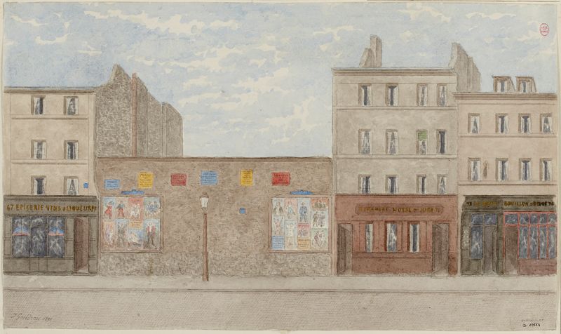 Urban landscape of Rue Vaneau Nº67 à 73 by Jules Gaildrau, Impressionism