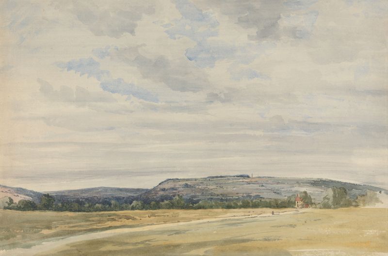 Flounder’s Monument From the Race Course, Ludlow gravura de Augustine Aglio the younger