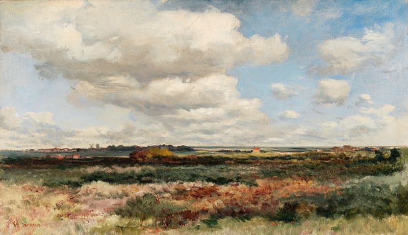 Landscape near Southwold by Keeley Halswelle, oil painting depicting a serene horizon and greenery.