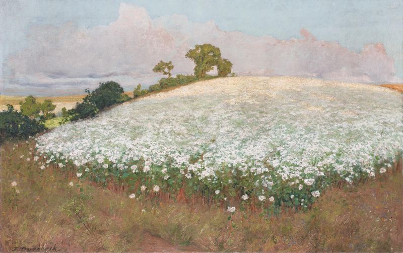 Buckwheat field I by Fritz Overbeck, Impressionism, oil painting