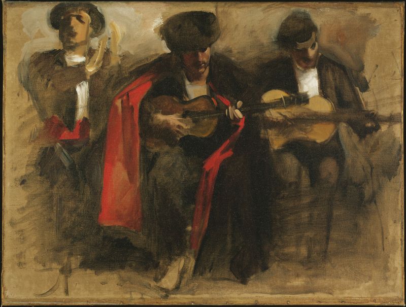 Study for Seated Musicians for 'El Jaleo' óleo de John Singer Sargent
