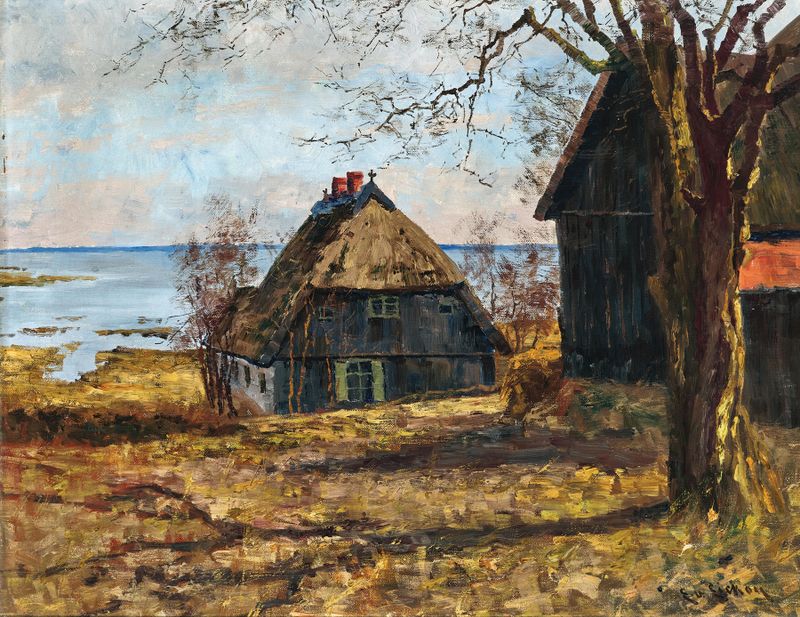 Paisagem com água e luz, óleo sobre tela de Elisabeth von Eicken