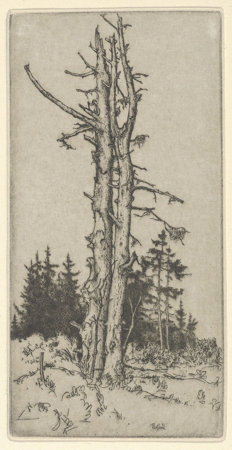 Gravura de Ernest Haskell retratando figuras assombradas e sombras