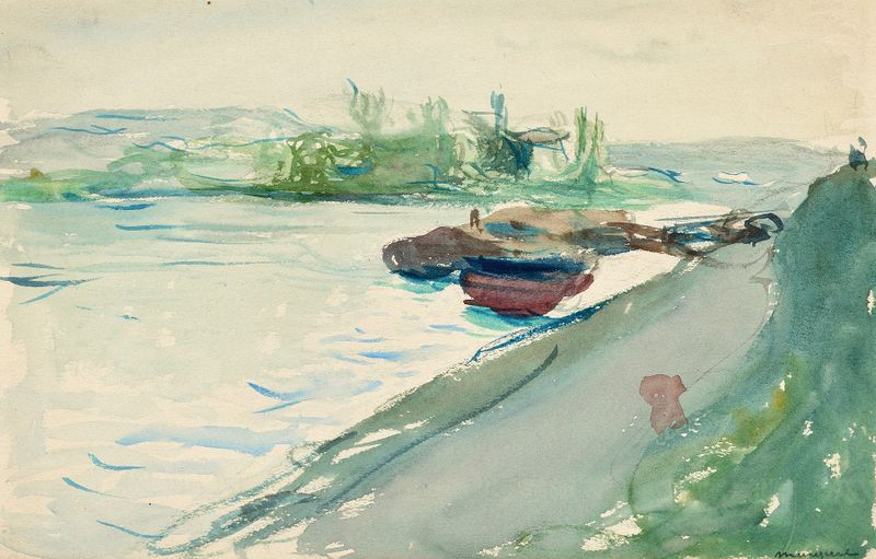 Paisagem de La Seine près de Saint-Cloud de Albert Marquet, pintura a óleo