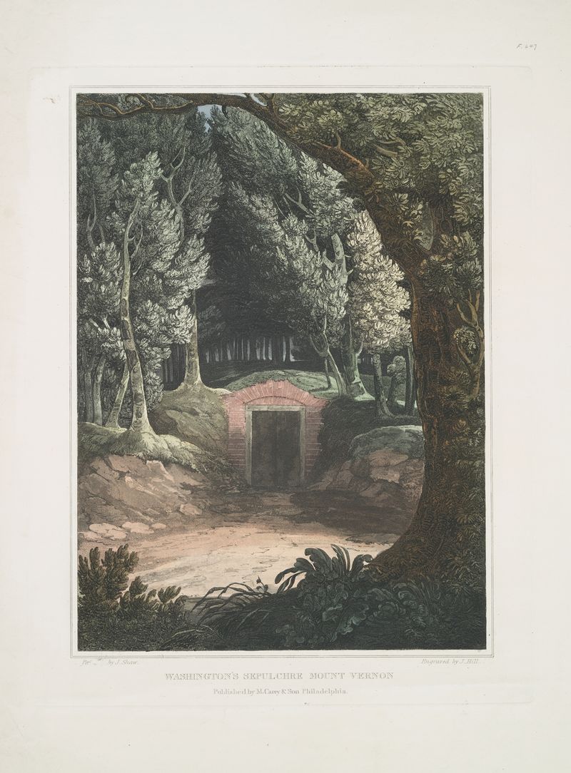 Washington’s sepulchre, architecture by Joshua Shaw, oil on canvas